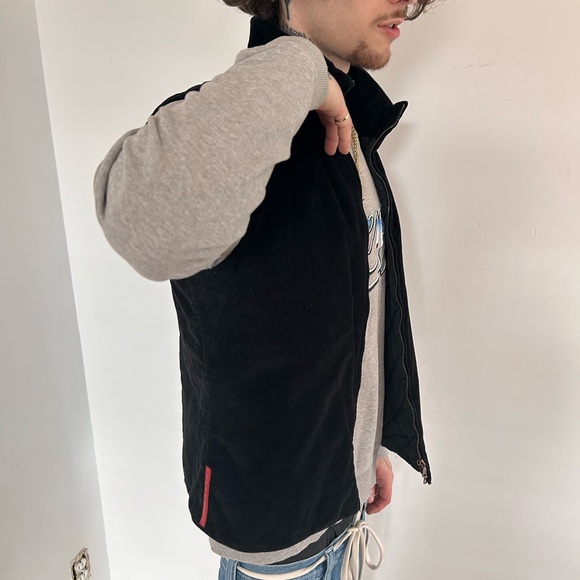 Prada Corduroy No-Sleeve Zip Up Sweater - Picture 8 of 9